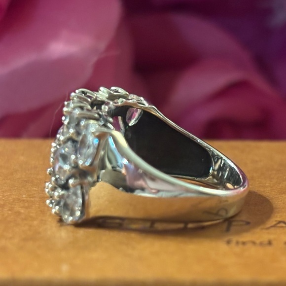 Silpada ‘COSMO’ Cubic Zirconia Sterling Silver Ring NEW R2385 - Picture 6 of 16